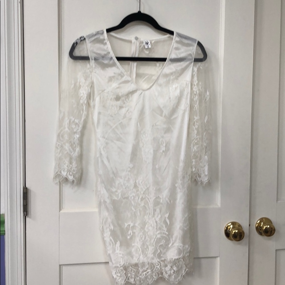 White lace dress